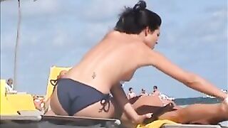 Topless German beach girls exposed tanning at Punta Cana