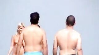 Blonde in nudist beach