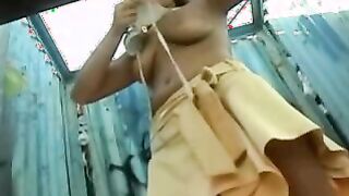 Beach cabin spy voyeur