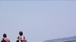 Mature nudist couples caught on hidden beach cams