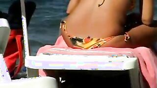 Beach girls voyeur bikini