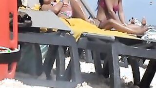 Incredible beach two girls latin topless punta cana