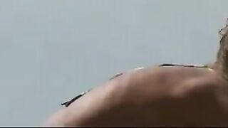 Totally naked teenager on spy beach