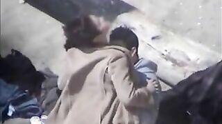 Couple having sex on the beach