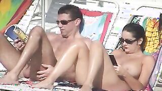 Nude Dark Haired Beauty - Boyfriend Gets Boner