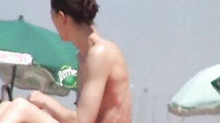 Incredible beach skinny girl topless france