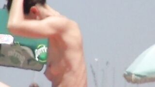 Incredible beach skinny girl topless france