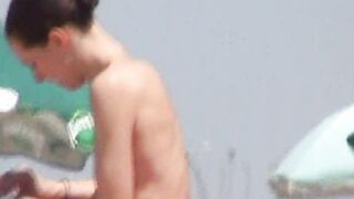 Incredible beach skinny girl topless france