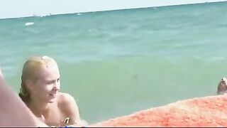 Candid nude nudist teenager butt on the public beach