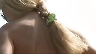 Candid nude nudist teenager butt on the public beach