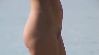 Full nudist babe caught on hidden cam