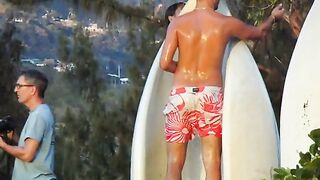 Hot bikini teen showering