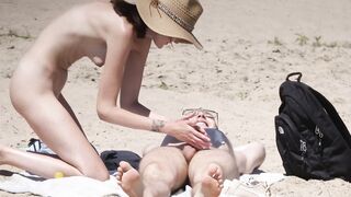 Beach couple Spy Nice