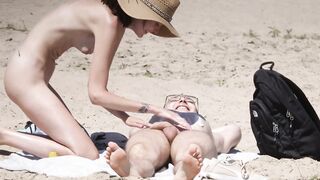 Beach couple Spy Nice