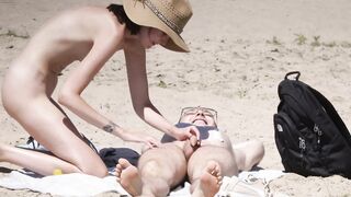 Beach couple Spy Nice