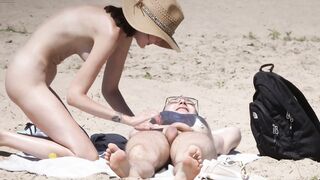 Beach couple Spy Nice