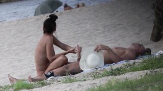 Beach couple Sex Spy voyeur
