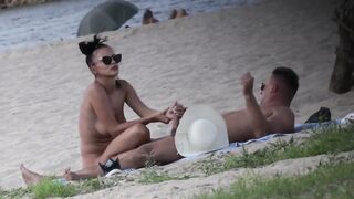 Beach couple Sex Spy voyeur