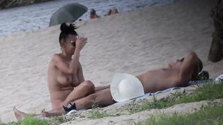 Beach couple Sex Spy voyeur