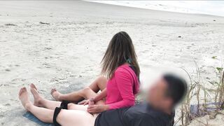 I won't leave the beach until you cum in my anus