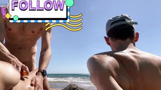 follower approaches with the desire to give me cream and pleasure in front of my boyfriend