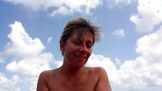 Lisa cowgirl at the beach