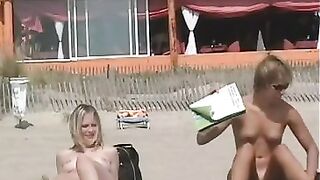 Rare voyeur clip with naked women and nudist couples exposed by beach spycam