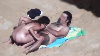mom enjoys beach sex with her lover caught