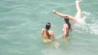 beach voyeur three goddess swiming