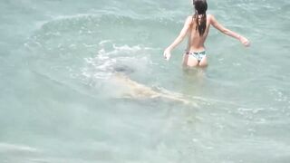 beach voyeur three goddess swiming