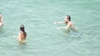 beach voyeur three goddess swiming