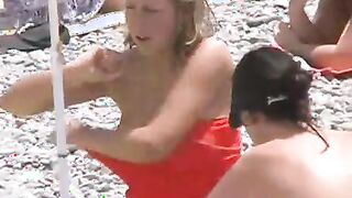 Changing on the Beach