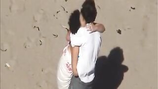Mom and son fuck on beach