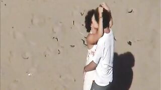 Mom and son fuck on beach