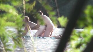 Not-so-private nudist beach sex