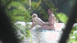 Not-so-private nudist beach sex