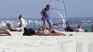 Lesbian sluts on a nude beach