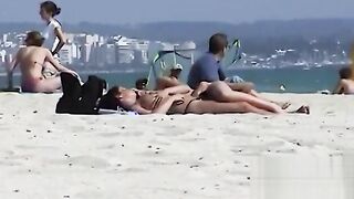 Lesbian sluts on a nude beach