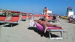 Wonderful thong ass on the beach