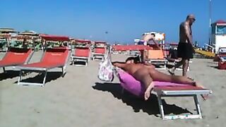 Wonderful thong ass on the beach