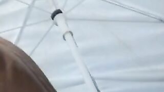 Brunette french topless incredible beach paris nude lake