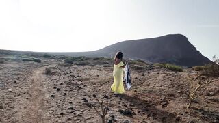 Suddenly a Stranger sneaks up and starts Touching my hairy Pussy on the Beach.
