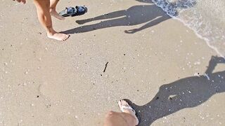 Fucked by a huge cock on an Italian nudist beach.