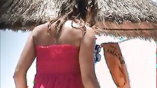 Incredible french girl topless beach tunesia