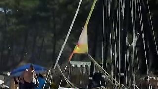 Beach voyeur 05 - Nice topless girl reads a book