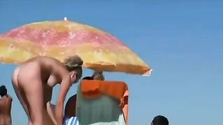 Couple beach nudists exposed by kinky voyeurs